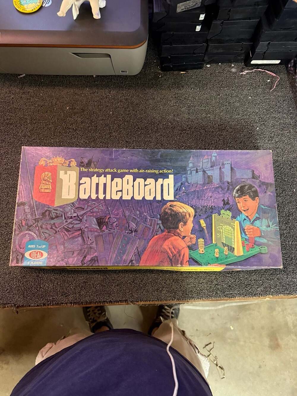 Battleboard Vintage Strategy Attack Board Game Ideal 1972 Not Complete